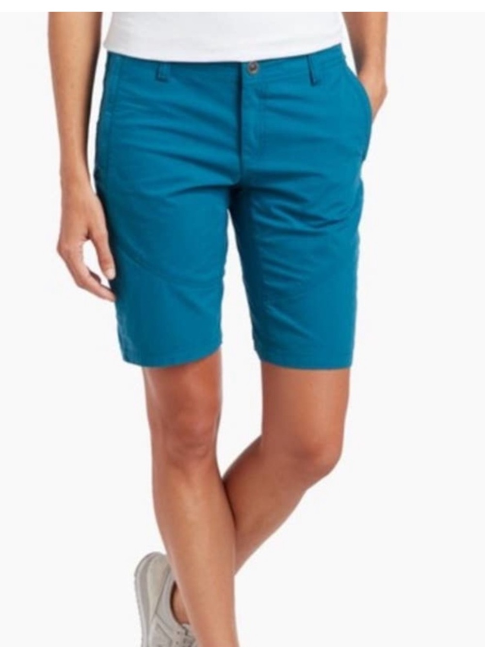 Kuhl women’s Spire hiking shorts teal Lagoon blue outdoors